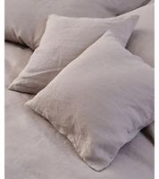 2er Set Kissenhülle Kissen-Bezug aus Leinen 40x40cm Wohn-Dekoration 955078 Grau