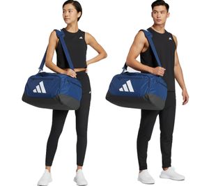 adidas Sport-Tasche nachhaltige Fußball-Tasche mit Hartschalenfach Fitnesstasche 51,5L IB8652 Dunkelblau