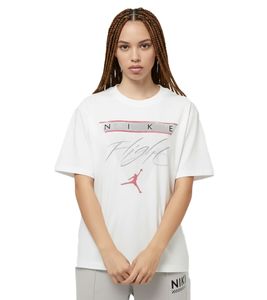 NIKE Jordan GFX Damen T-Shirt Baumwoll-Shirt im Street-Style Loose Fit FQ3240-100 Weiß