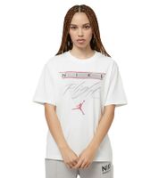 NIKE Jordan GFX Damen T-Shirt Baumwoll-Shirt im Street-Style Loose Fit FQ3240-100 Weiß