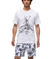 stylisches NIKE Jordan Sport JM Herren T-Shirt Baumwoll-Sportshirt mit Jumpman FZ1928-100 Weiß