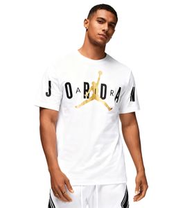 plakatives NIKE Jordan Air Stretch Herren T-Shirt Baumwoll-Sportshirt mit JORDAN Schriftzug DV1445-102 Weiß
