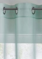 2er Set Gardinen mit modernem Farbverlauf Fenster-Vorhang halbtransparent 945155 Weiß/Grün