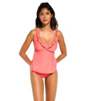 Stylisches 2-teiliges Damen Tankini -Set modische Badebekleidung für Strand & Sommer 960303 Orange