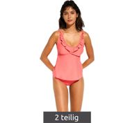 Stylisches 2-teiliges Damen Tankini -Set modische Badebekleidung für Strand & Sommer 960303 Orange
