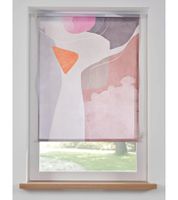 Sichtschutzrollo mit grafischem Design Fenster-Rollo Sonnenschutz 949411 Weiß/Bunt