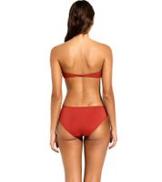 schlichte Damen Bikini Hose Bikini-Slip mit normalem Beinausschnitt Bademode 976280 Rostbraun