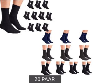 Atmungsaktive 20 Paar CAPPUCCINO ITALIA Damen & Herren Bambus-Socken Alltags-Strümpfe Freizeit-Socken Schwarz/Mix oder Schwarz