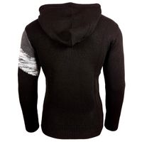 Men's contrasting color-blocked hooded sweatshirt, slim fit hoodie, 13245, black/anthracite/grey