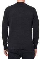 Trendige Herren Strick-Jacke im College-Look Sweat-Jacke Pullover 13337 Anthrazit