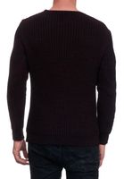 Pull homme oversize en grosse maille tendance 13365 Noir
