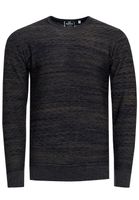 Modern men's fine-knit sweater with textured pattern, crew neck sweater 13371 Khaki