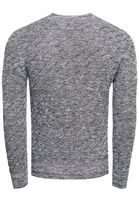 Elegante maglione da uomo in maglia fine con struttura diagonale, maglione in maglia slim fit 13381 marrone