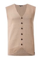 Chaleco elegante de punto fino para hombre con tapeta de botones, chaleco de traje 13412 Camel