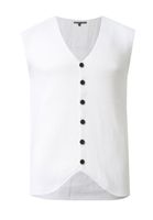 Elegante Herren Feinstrick-Weste mit Knopfleiste Anzug-Weste 13412 Weiß