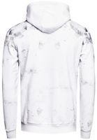 Sweat à capuche élégant pour homme, imprimé graphique intégral, poche kangourou, référence 19134, blanc