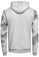 Sweat à capuche moderne pour homme avec imprimé graphique original, col montant, pull 19136 Gris