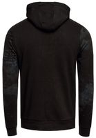 Sweat à capuche moderne pour homme, imprimé graphique original, col montant, référence 19136, noir