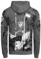 Sweat à capuche décontracté pour homme, imprimé motard et effet vintage, modèle 19137 anthracite