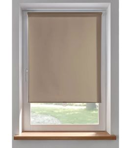 Schlichtes Sichtschutzrollo schnurloses Fenster-Rollo Sonnenschutz 959540 Taupe