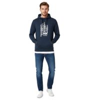Helly Hansen Logo Herren Hoodie Baumwoll-Pullover mit Kapuze 300 g/m² Sweat-Pullover 79264_590 Dunkelblau