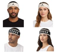 Wendbares NIKE Jordan Unisex Stirnband mit gesticktes Jumpman-Logo Sport-Zubehör Sport-Ausrüstung N90383 Schwarz/Weiß