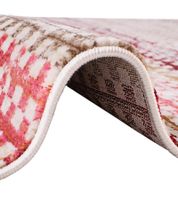 Teppich im Vinateg-Look Wohnzimmer-Teppich Wohnaccessoire Dekoteppich 926728 Braun/Beige/Rot
