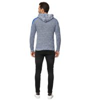 Pull à capuche en maille épaisse pour homme, modèle 13290 Sax-Blue