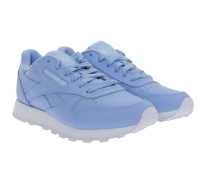 zeitlose Reebok Classic Leather Damen Turnschuhe Kinder City-Sneaker mit Echtleder EF3036 Hellblau