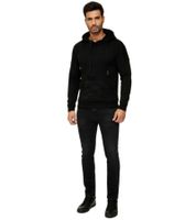 Pull à capuche en maille épaisse pour homme, modèle 13290, couleur Noir