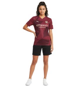 offizielles PUMA Manchester City 2024/25 Damen Ausweichtrikot nachhaltiges Premier League Fußball-Shirt 701230961 001 Dunkelrot