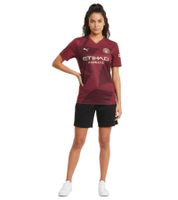 offizielles PUMA Manchester City 2024/25 Damen Ausweichtrikot nachhaltiges Premier League Fußball-Shirt 701230961 001 Dunkelrot