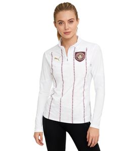 offizielles PUMA Manchester City Damen Pre-Match Trikot nachhaltiges Premier League Fußball-Shirt 701235045 002 Weiß