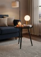 Eleganter Metall-Beistelltisch mit modernem Design stabilen Standbeinen 50 x 45 cm Schwarz