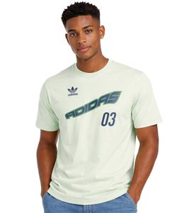 adidas Exclusive GFX Tee Herren T-Shirt mit Trefoil Logo Baumwoll-Shirt Kurzarm-Shirt JP3713 Grün