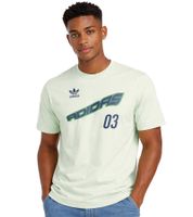 adidas Exclusive GFX Tee Herren T-Shirt mit Trefoil Logo Baumwoll-Shirt Kurzarm-Shirt JP3713 Grün