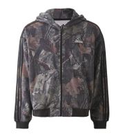 adidas Herren Camouflage Fleece-Jacke mit Reißverschluss und getrennter Kängurutasche JY2775 Schwarz/Camouflage 