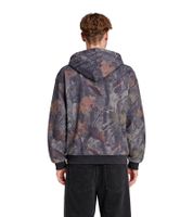 adidas Herren Camouflage Fleece-Jacke mit Reißverschluss und getrennter Kängurutasche JY2775 Schwarz/Camouflage 