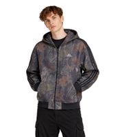adidas Herren Camouflage Fleece-Jacke mit Reißverschluss und getrennter Kängurutasche JY2775 Schwarz/Camouflage 