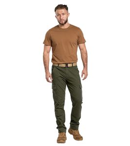 Practical ALPHA INDUSTRIES Agent Men's Cargo Pants with 6 Pockets, Cotton Trousers 158205 Olive Green