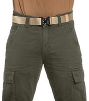 Practical ALPHA INDUSTRIES Agent Men's Cargo Pants with 6 Pockets, Cotton Trousers 158205 Olive Green