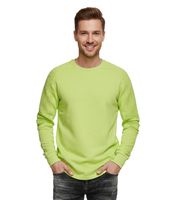 Sweat-shirt urbain pour homme à manches côtelées, pull 19056, disponible en rose, gris ou vert