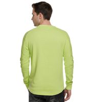 Sweat-shirt urbain pour homme à manches côtelées, pull 19056, disponible en rose, gris ou vert