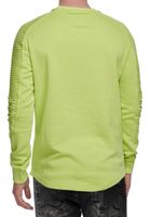 Sweat-shirt urbain pour homme à manches côtelées, pull 19056, disponible en rose, gris ou vert