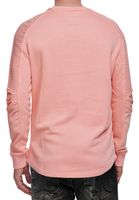 Sweat-shirt urbain pour homme à manches côtelées, pull 19056, disponible en rose, gris ou vert