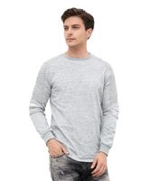 Sweat-shirt urbain pour homme à manches côtelées, pull 19056, disponible en rose, gris ou vert