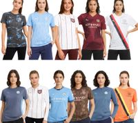 Offizielle PUMA Manchester City Damen Trikot Langarm oder Kurzarm nachhaltiges Premier League Fußball-Shirt T-Shirt Longsleeve in Weiß, Orange, Blau, Rot, Grau oder Braun
