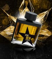 Fragrance World Star Men Nebula Herren Eau de Parfum Amber-Holz-Duft mit fruchtiger Frische Körper-Duft Parfüm 100ml Schwarz