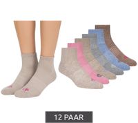 12 pares de calcetines de media caña de felpa para mujer SCOTCH & SODA, ideales para el día a día o para ocasiones formales. Tallas: 35.5-39.5 (SS123620 280). Colores: Beige, Rosa, Beige Claro, Gris, Azul Claro, Marrón.