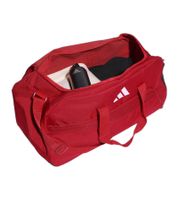 Praktische adidas Tiro L Duffle M Sport-Tasche nachhaltige Fußball-Tasche mit Hartschalenfach Fitnesstasche 39,5L IB8658 Rot/Schwarz